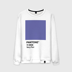 Свитшот хлопковый мужской Цвет Pantone 2022 года - Very Peri, цвет: белый