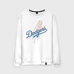 Свитшот хлопковый мужской Los Angeles Dodgers baseball, цвет: белый