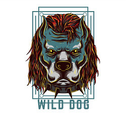 Свитшот хлопковый мужской Бульдог в ошейнике, цвет: белый — фото 2