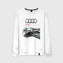 Свитшот хлопковый мужской Audi salon concept, цвет: белый