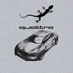 Свитшот хлопковый мужской Audi Quattro 4x4 off road, цвет: меланж — фото 2