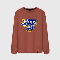 Свитшот хлопковый мужской Burlington Bees - baseball team, цвет: кирпичный