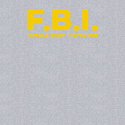 Свитшот хлопковый мужской FBI Женского тела инспектор, цвет: меланж — фото 2