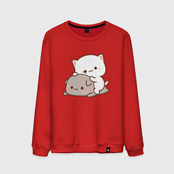 Мужской свитшот Котики играют 02