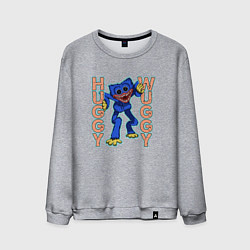 Свитшот хлопковый мужской Huggy Wuggy Poppy 02, цвет: меланж