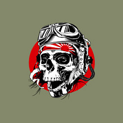 Свитшот хлопковый мужской Pilot kamikadze, цвет: авокадо — фото 2