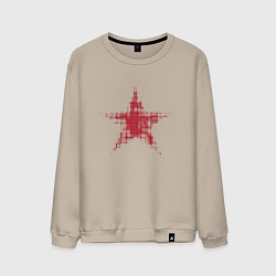 Свитшот хлопковый мужской Красная звезда полутон, цвет: миндальный