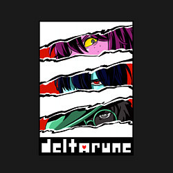 Свитшот хлопковый мужской DELTARUNE ГЛАЗА ГЕРОЕВ, цвет: черный — фото 2