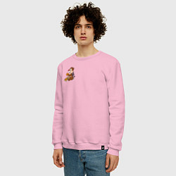 Свитшот хлопковый мужской Chipmunk Dale, цвет: светло-розовый — фото 2