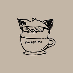 Свитшот хлопковый мужской Курсэд Кэтс двадцать семь, цвет: миндальный — фото 2