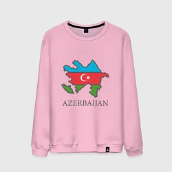 Свитшот хлопковый мужской Map Azerbaijan, цвет: светло-розовый