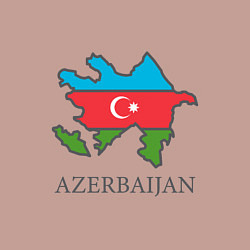 Свитшот хлопковый мужской Map Azerbaijan, цвет: пыльно-розовый — фото 2