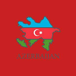 Свитшот хлопковый мужской Map Azerbaijan, цвет: красный — фото 2