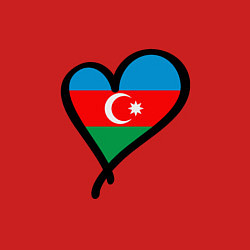 Свитшот хлопковый мужской Azerbaijan Heart, цвет: красный — фото 2