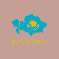 Свитшот хлопковый мужской Map Kazakhstan, цвет: пыльно-розовый — фото 2