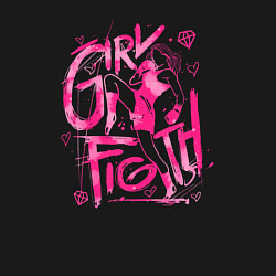 Свитшот хлопковый мужской GIRL FIGTH женская драка, цвет: черный — фото 2