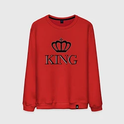 Свитшот хлопковый мужской KING Парные Король, цвет: красный