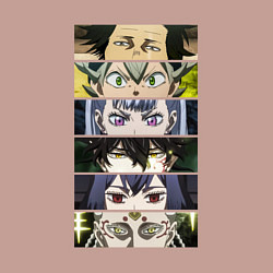 Свитшот хлопковый мужской Чнерный Клевер Black Clover, персонажи, цвет: пыльно-розовый — фото 2