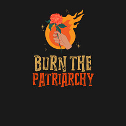 Свитшот хлопковый мужской Burn the Patriarchy, цвет: черный — фото 2