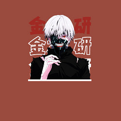 Свитшот хлопковый мужской Токийский гуль Tokyo Ghoul, Ken Kaneki Канеки Кен, цвет: кирпичный — фото 2