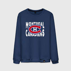 Свитшот хлопковый мужской Монреаль Канадиенс, Montreal Canadiens, цвет: тёмно-синий