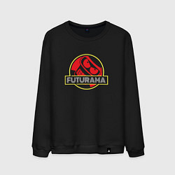 Свитшот хлопковый мужской Футурама Бендер Логотип, Futurama, цвет: черный