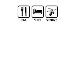 Свитшот хлопковый мужской Есть Спать Прыгать с парашютом, цвет: белый — фото 2