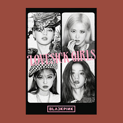 Свитшот хлопковый мужской Blackpink K-pop, цвет: кирпичный — фото 2