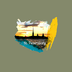 Свитшот хлопковый мужской Санкт-Петербург St Petersburg, цвет: авокадо — фото 2