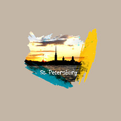 Свитшот хлопковый мужской Санкт-Петербург St Petersburg, цвет: миндальный — фото 2