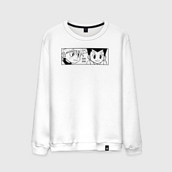 Свитшот хлопковый мужской Киллуа Золдик и Гон, цвет: белый