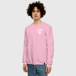 Свитшот хлопковый мужской VOLVO логотип лось, цвет: светло-розовый — фото 2