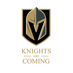 Свитшот хлопковый мужской Knights are coming , Вегас Голден Найтс , Vegas Go, цвет: белый — фото 2