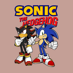 Свитшот хлопковый мужской ЕЖ СОНИК SONIC THE HEDGEHOG, цвет: пыльно-розовый — фото 2
