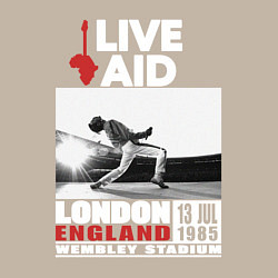 Свитшот хлопковый мужской QUEEN LIVE AID 1985, цвет: миндальный — фото 2