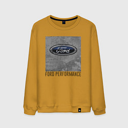 Свитшот хлопковый мужской Ford Performance, цвет: горчичный