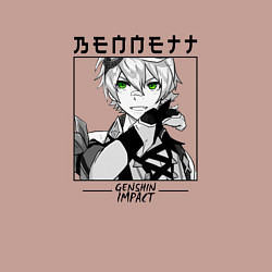 Свитшот хлопковый мужской Беннетт Bennett, Genshin Impact, цвет: пыльно-розовый — фото 2