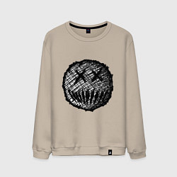 Мужской свитшот Жуткая рожица пиксельная