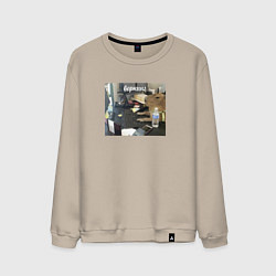 Мужской свитшот Капибара работает Воркинг