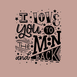 Свитшот хлопковый мужской I love you to the moon and back!, цвет: пыльно-розовый — фото 2