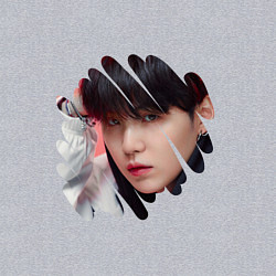 Свитшот хлопковый мужской Agust D SUGA BTS, цвет: меланж — фото 2