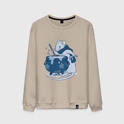 Свитшот хлопковый мужской Маленький маг, цвет: миндальный