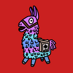 Свитшот хлопковый мужской Фортнайт Лама Fortnite Lama, цвет: красный — фото 2