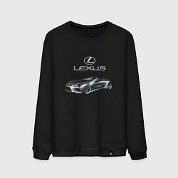 Свитшот хлопковый мужской Lexus Motorsport, цвет: черный