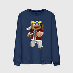 Свитшот хлопковый мужской Minecraft Warrior, цвет: тёмно-синий