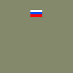 Свитшот хлопковый мужской ФЛАГ РОССИИ МИНИМАЛИЗМ, цвет: авокадо — фото 2