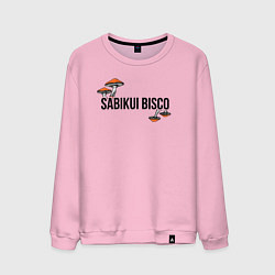 Свитшот хлопковый мужской Грибы Sabikui Bisco, цвет: светло-розовый