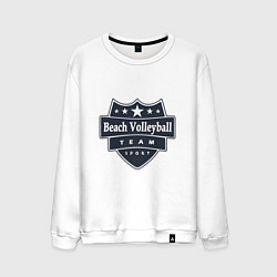 Свитшот хлопковый мужской Beach Volleyball Team, цвет: белый