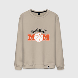 Свитшот хлопковый мужской Basketball Mom, цвет: миндальный