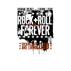Свитшот хлопковый мужской Rock n Roll forever, цвет: белый — фото 2